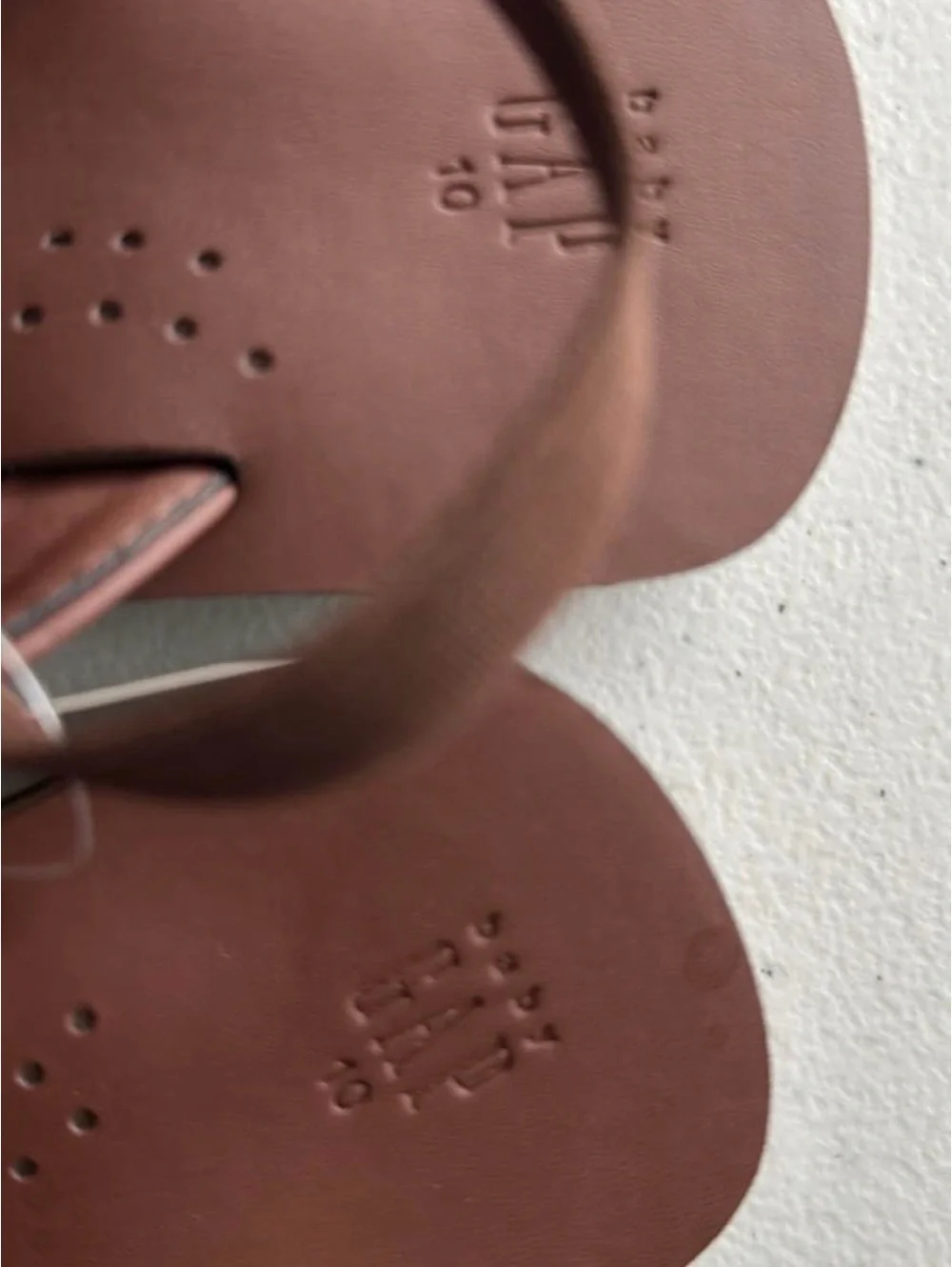 GAP Brown Leather-Look Foam Flip Flops